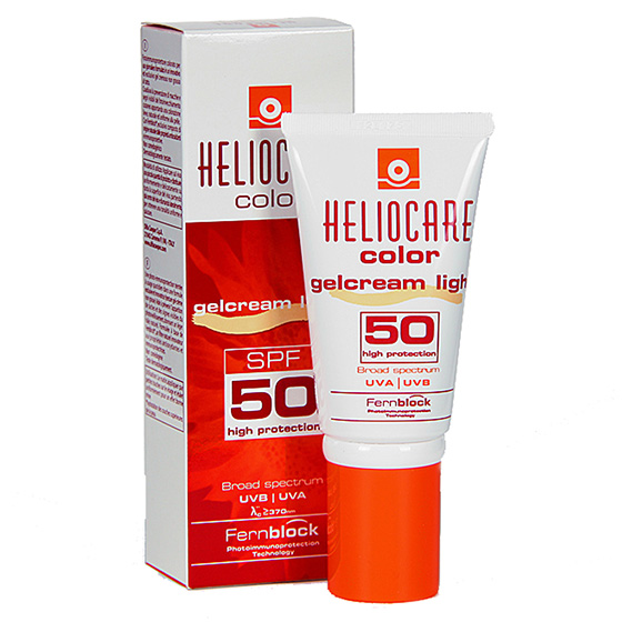 Тональный солнцезащитный гель-крем натуральный Heliocare Color Gelcream Light SPF 50